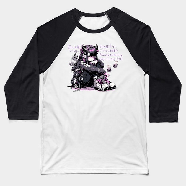 Goth Girls - e girl - Punk Girl Baseball T-Shirt by PlayfulPandaDesigns